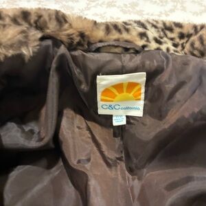 C&C California Brown Leopard Print Kids Jacket